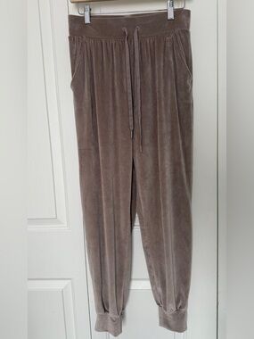 Victoria’s Secret Ribbed Velour Joggers Taupe Brown